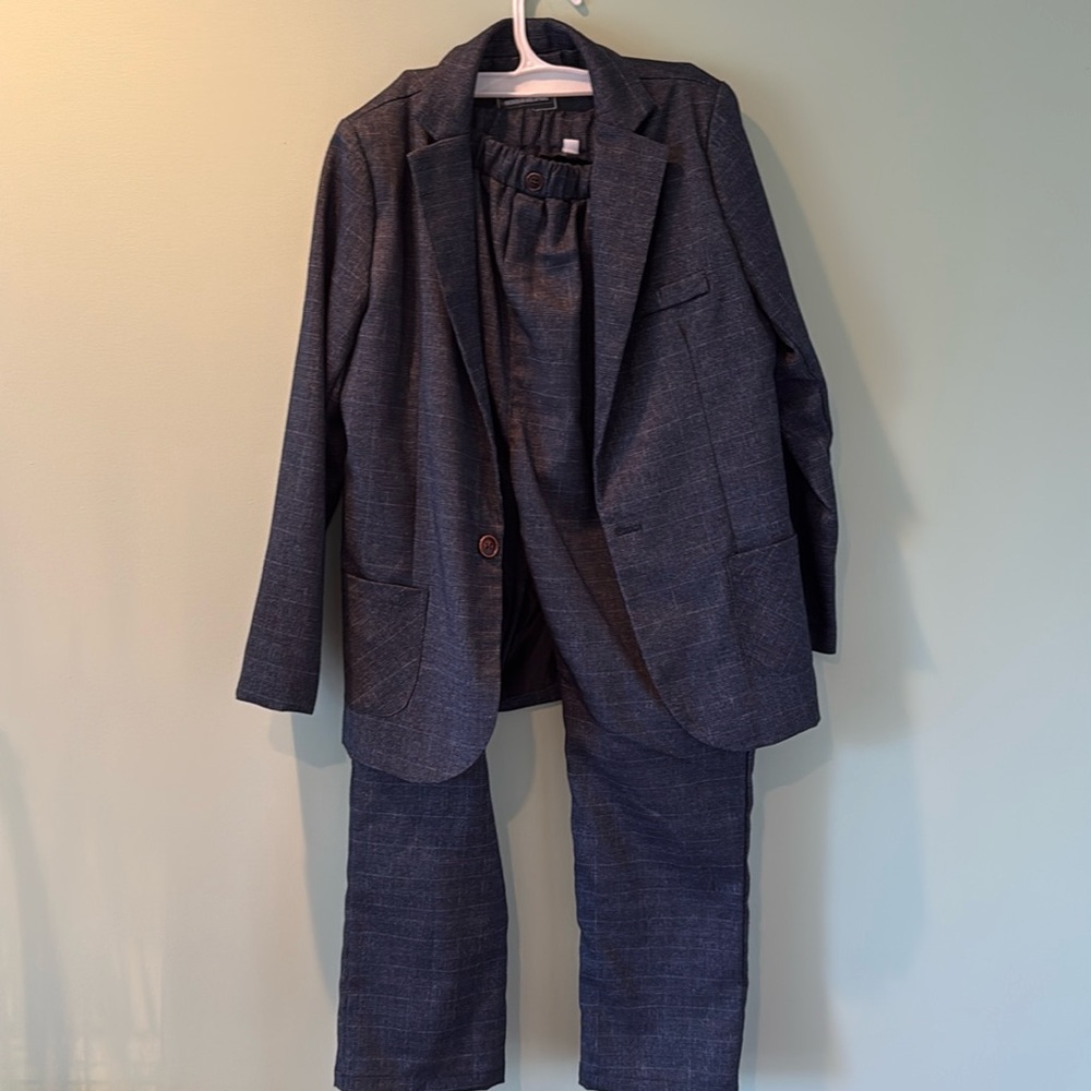 Blue boys pants and suit coat